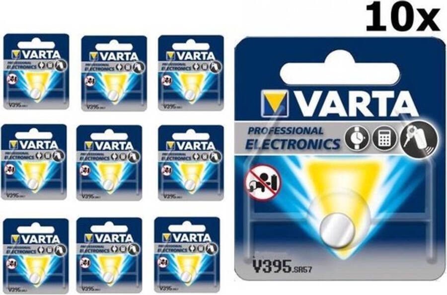 Varta 399-395 G7 SR927W 1.5V 52mAh knoopcel batterij 10 stuks