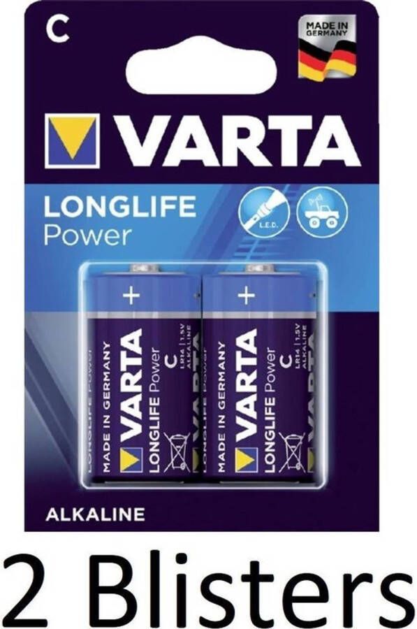 Varta 4 Stuks (2 Blisters a 2 st) Longlife Power C Batterijen