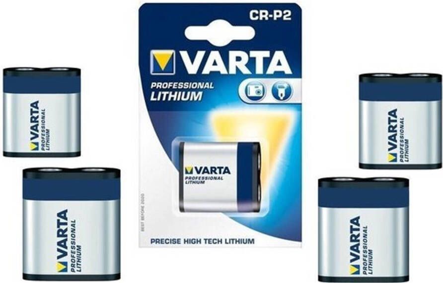 Varta 5 Stuks CR-P2 Professional Photo Lithium 6V 1600mAh batterij