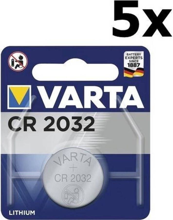 Varta 5 Stuks CR2032 230mAh 3V Professional Electronics Lithium batterij