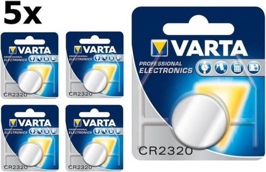 Varta 5 Stuks CR2320 lithium knoopcel batterij