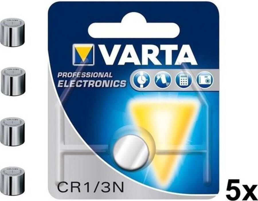 Varta 5 Stuks Professional Electronics CR 1 3 N 6131 170mAh 3V knoopcelbatterij