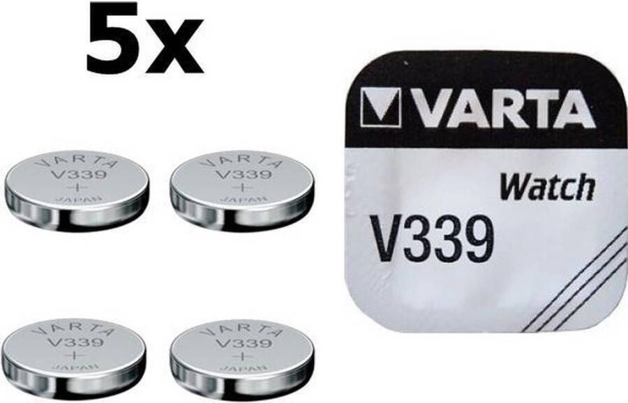 Varta 5 Stuks V339 11mAh 1.55V knoopcel batterij