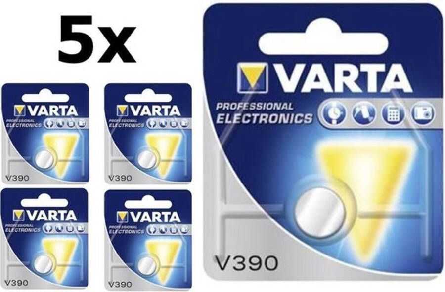 Varta 5 Stuks V390 80mAh 1.55V knoopcel batterij