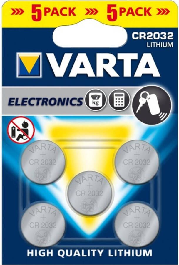 Varta 100 Stuks CR2032 knoopcel batterij (20 Blisters a 5st)