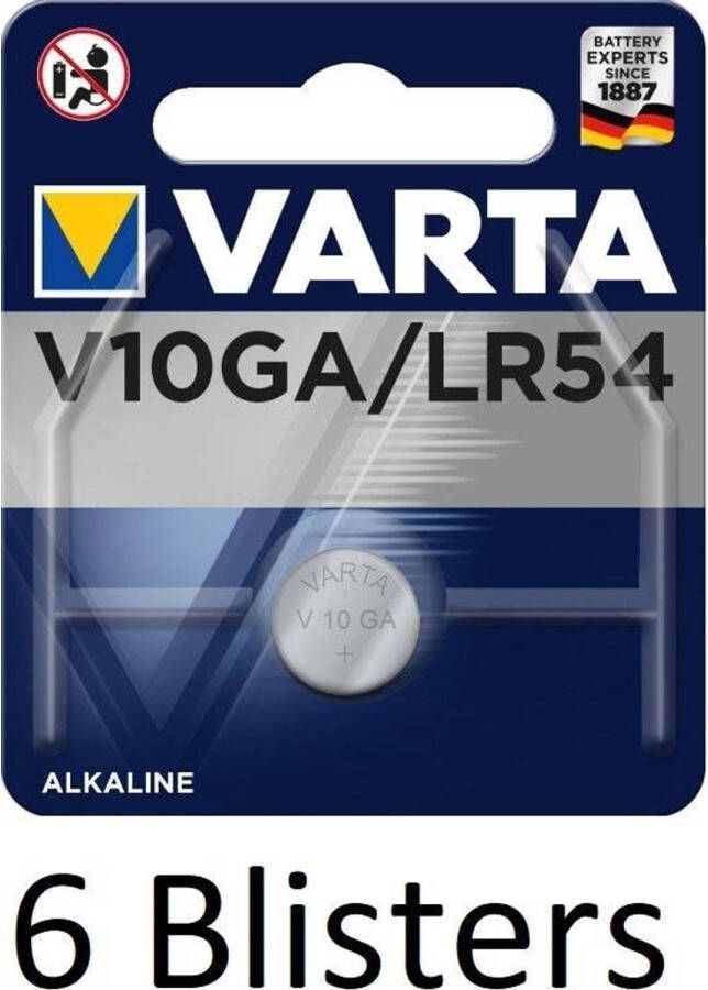 Varta 6 Stuk (6 Blisters a 1 st) V10GA Wegwerpbatterij LR54 Alkaline