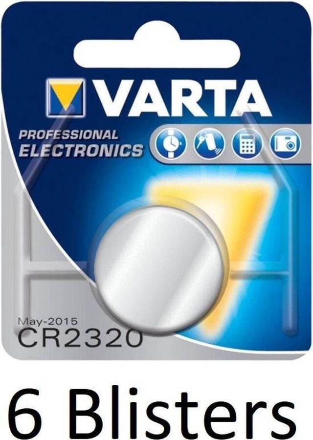 Varta 6 stuks (6 blisters a 1 st) CR2320 knoopcelbatterij