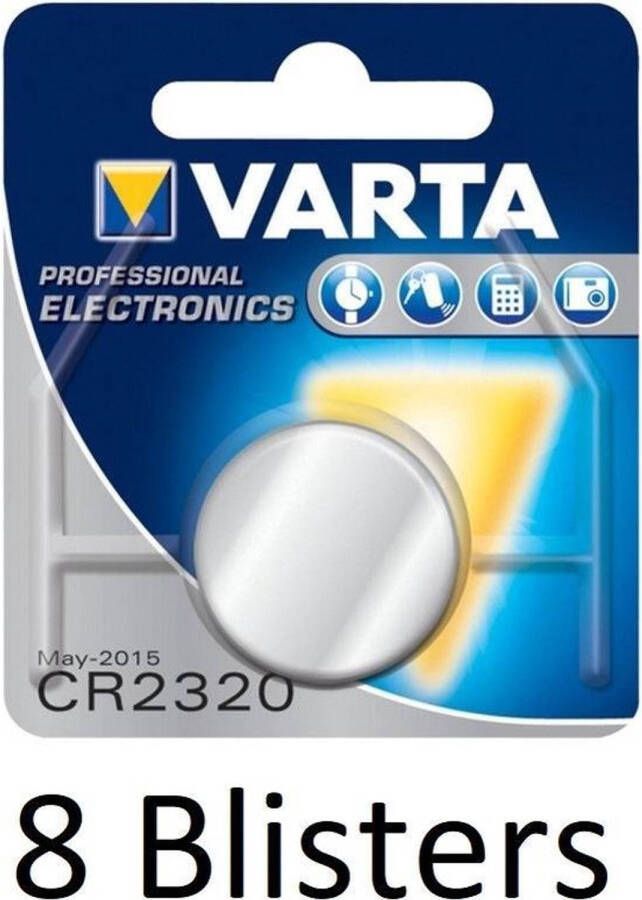 Varta 8 stuks (8 blisters a 1 st) CR2320 knoopcelbatterij