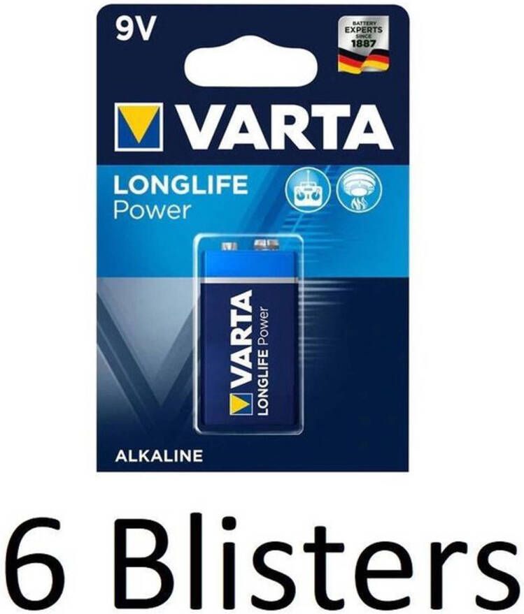 Varta 9v E-Block 6 Stuks