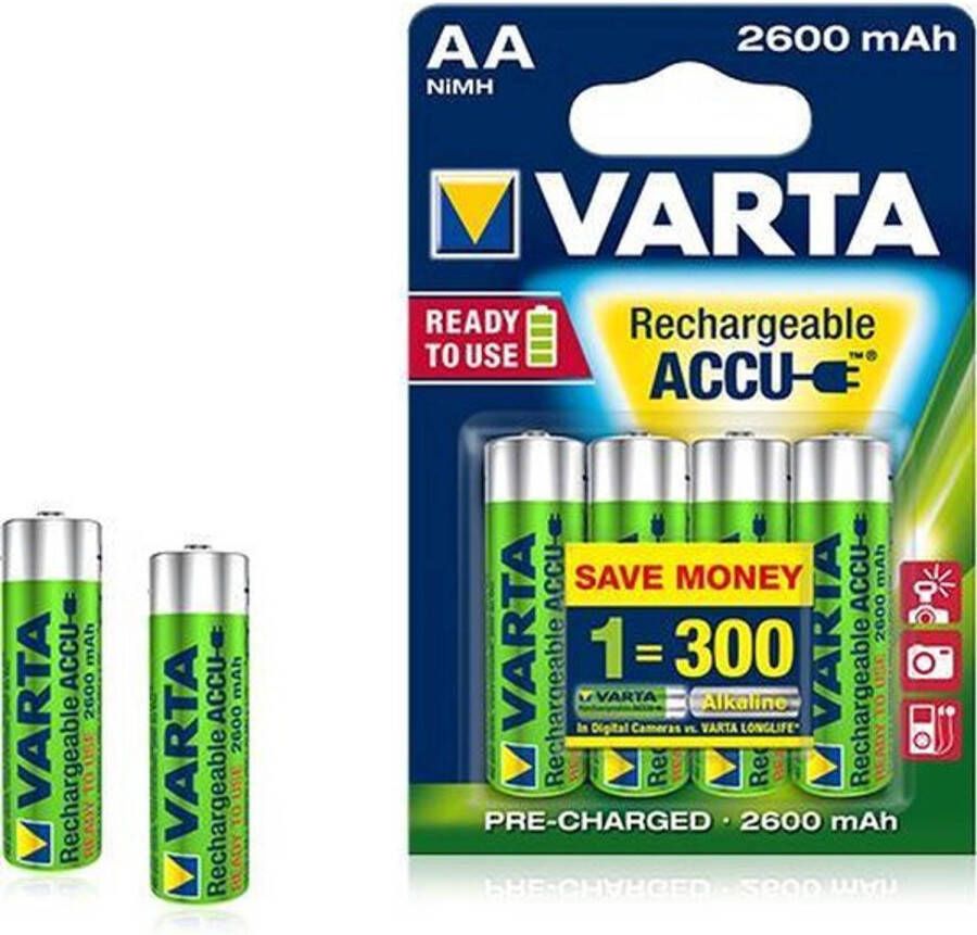 Varta AA Oplaadbare Batterijen 2600mah