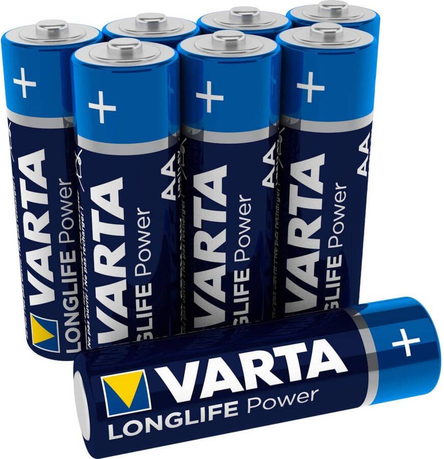 Varta batterijen LR6 Alkaline Longlife Power 1 5V 8 stuks