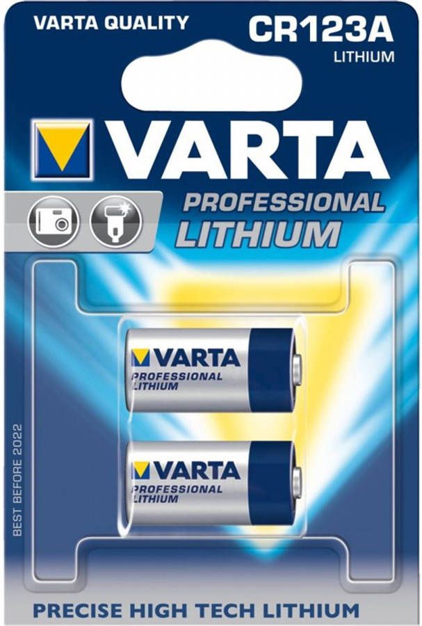 Varta CR123A Fotobatterij 3 V 1600 mAh 2 stuks