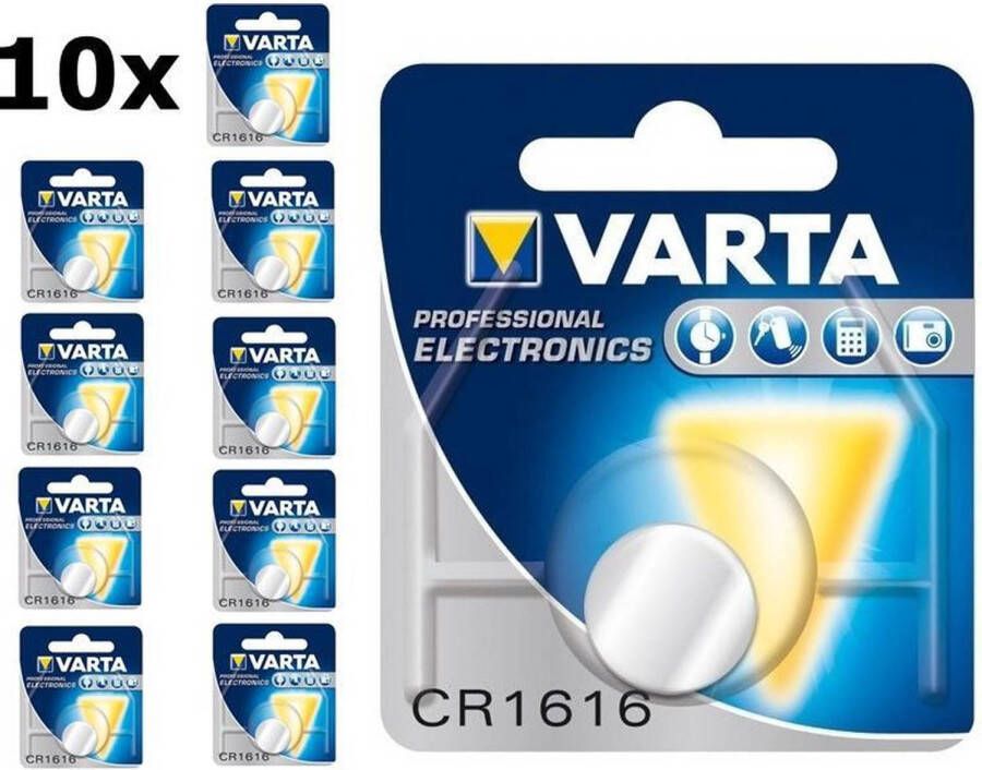 Varta CR1616 55mAh 3V Lithium knoopcel Professional Electronics 10 stuks