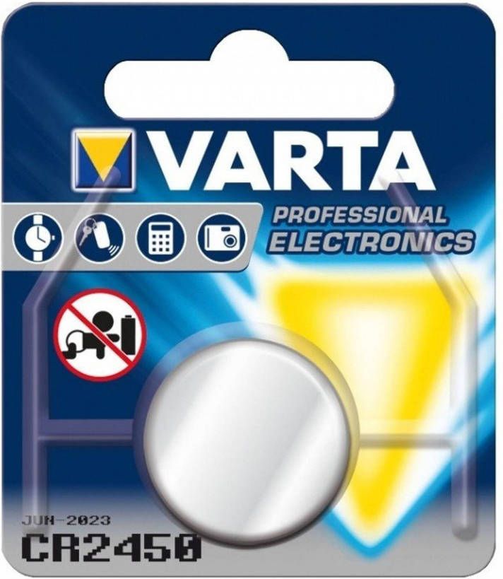 Varta knoopcelbatterij CR2450 lithium 3V per stuk