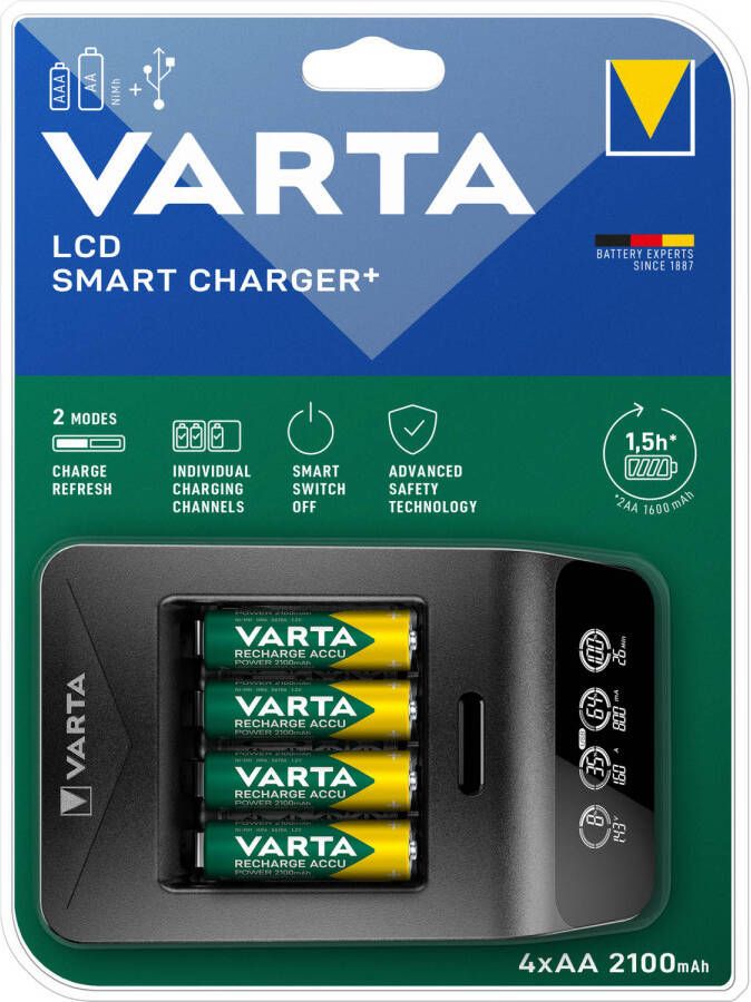 Varta LCD Smart Charger + 4x AA 2100 mAh
