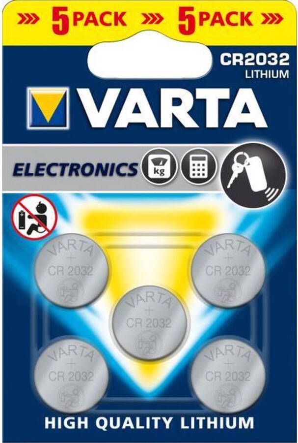 Varta Lithium batterij CR2032 5 stuks