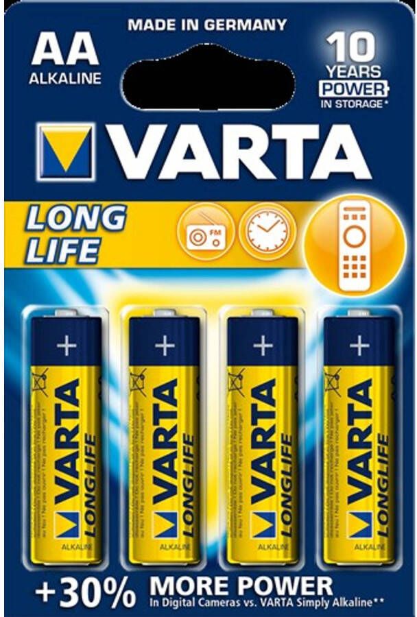 Varta Longlife Alkaline AA LR6 blister 4