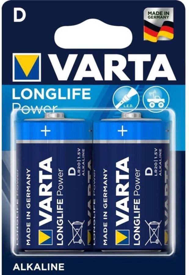 Varta Longlife Power 2x D-cell Alkaline