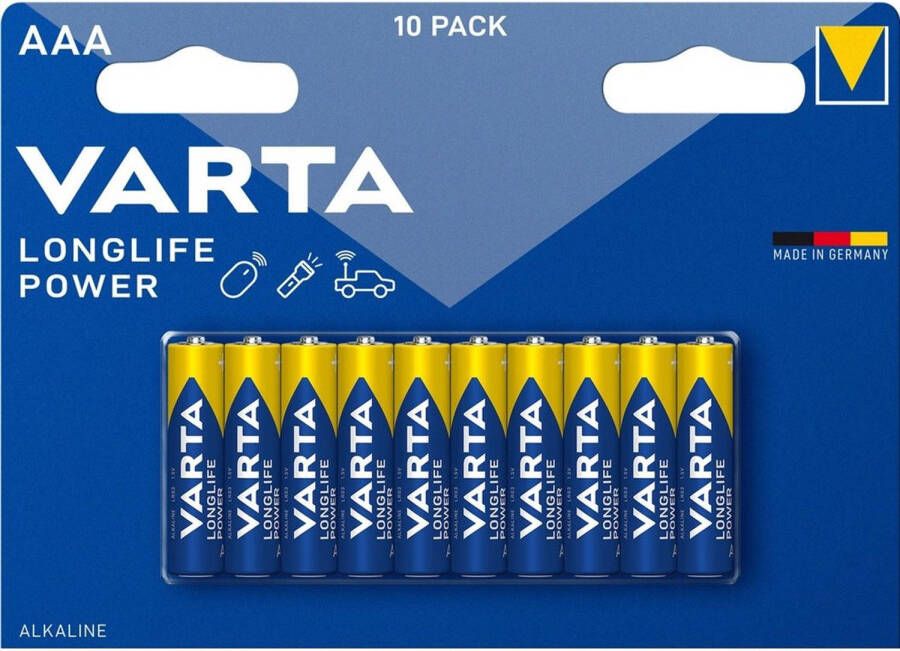 Varta longlife Power Alkaline AAA LR03 10 Pack