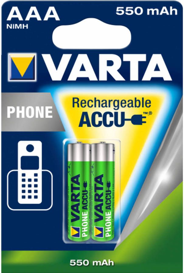 Varta Phone Rechargeable NimH AAA HR03 550mah blister 2