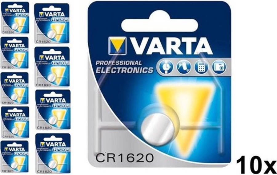 Varta Professional Electronics CR1620 6620 70mAh 3V knoopcelbatterij 10 stuks