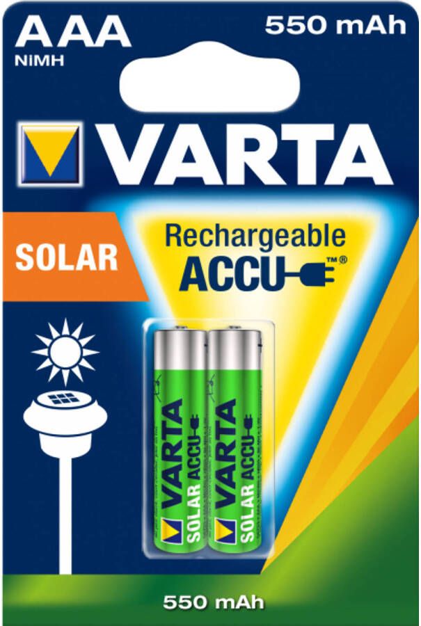 Varta Solar Rechargeable NimH AAA HR03 550mah blister 2
