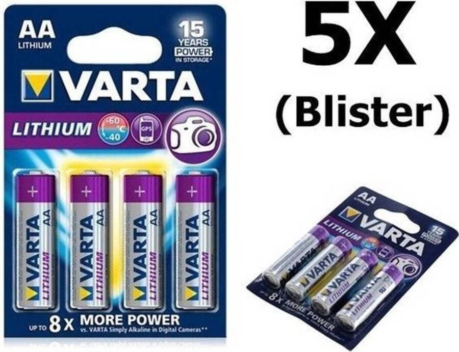 Varta Ultra Lithium AA Batterijen 20 Stuks (5 Blisters a 4st)