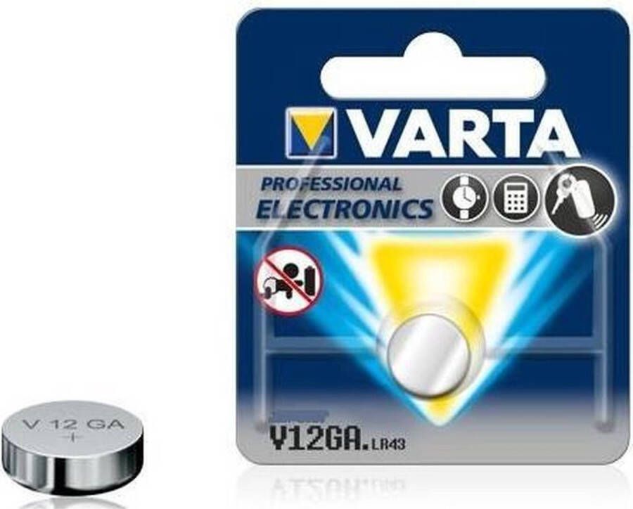 Varta V12GA LR43 AG12 D186 L1142 1.5V 80mAh batterij 10 Stuks