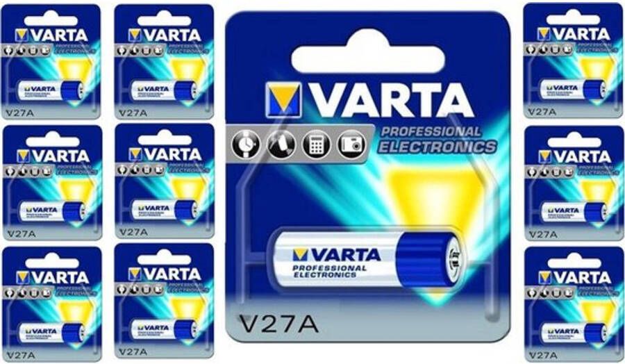 Varta V27A 27A A27 12V Professional Electronics Batterij 10 Stuks