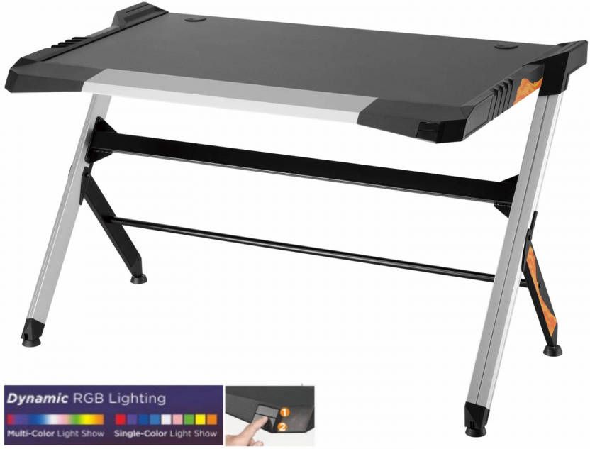 VDD Game bureau tafel Thomas design met led verlichting gaming desk set up