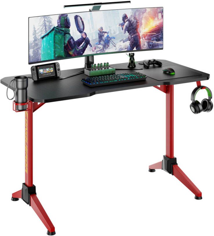 VDD Gaming Game bureau Thomas computerbureau computertafel zwart rood