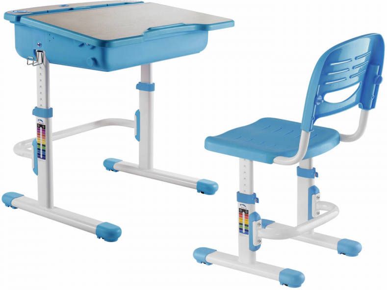 VDD Kinderbureau met bureaustoel ergonomisch in hoogte verstelbaar tekentafel schooltafel