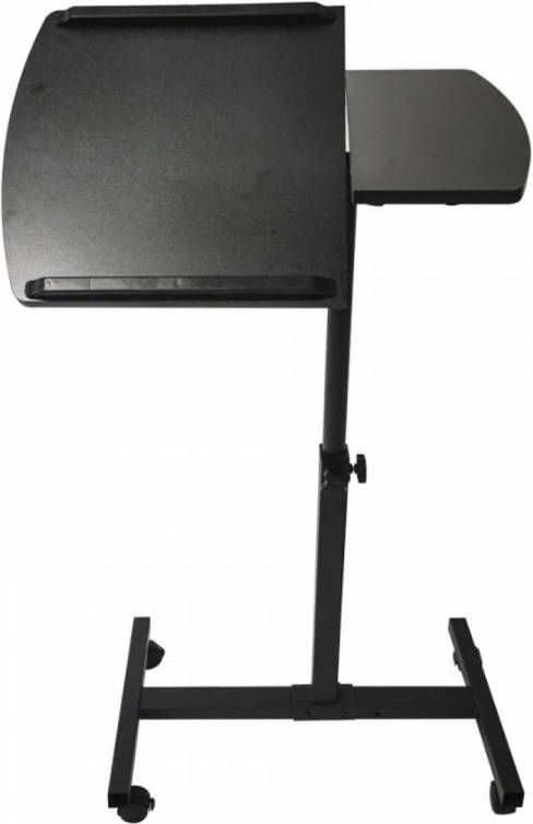 VDD Laptoptafel laptopstandaard bijzettafel bedtafel verrijdbaar wieltjes hoogte verstelbaar zwart