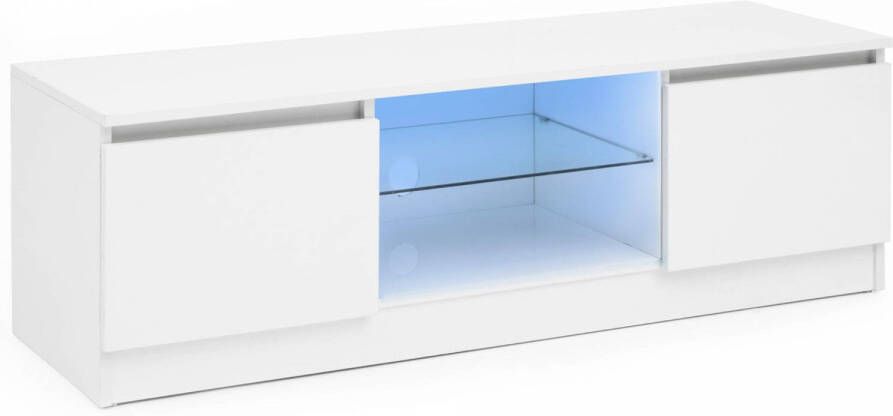 VDD TV meubel TV kast led verlichting 120 cm breed wit