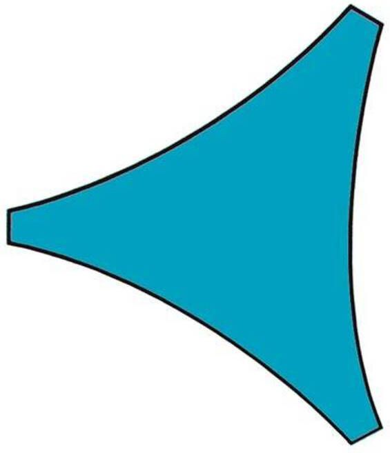 Velleman Compleetpakket met Waterafstootmiddel en RVS bevestigingsset Schaduwdoek driehoek 3.6 x 3.6 x 3.6 m Kleur: Hemelsblauw