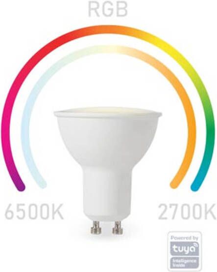 Perel Ledlamp Smart Wifi 4 9w Gu10 Rgb 5 8 Cm Glas Wit