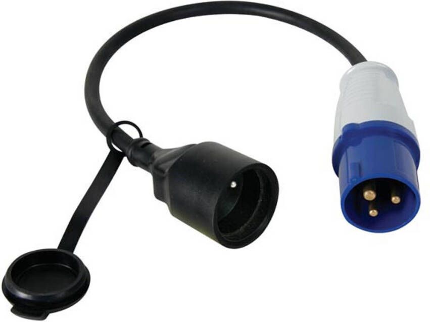 Perel Verloopkabel H07rn-f 3g1.5 0.4 M 3680 W Binnen En Buiten Ip44 Zwart Rubber