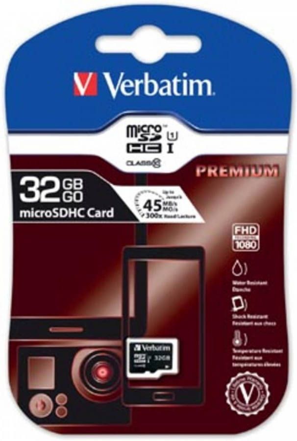 Verbatim microSDHC geheugenkaart klasse 10 32 GB