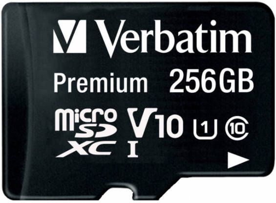 Verbatim microSDXC 256GB Class 10 UHS-I met adapter