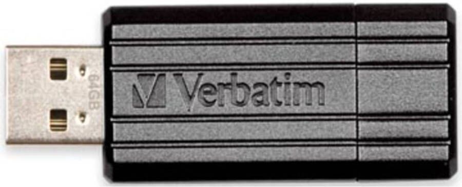 Verbatim PinStripe USB 2.0 stick 64 GB zwart