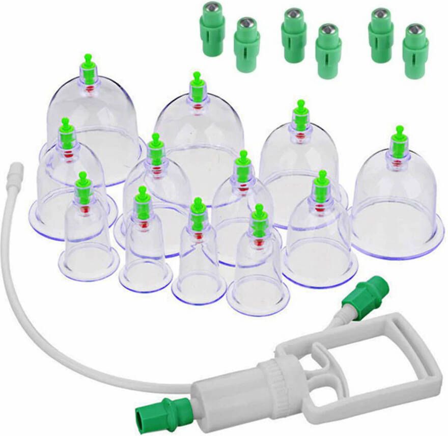 Verk group Vacuum Cupping Massage Therapy Set Chinese Massage Anti Cellulitis Therapie Cellulite Cuppingset 12-Delig