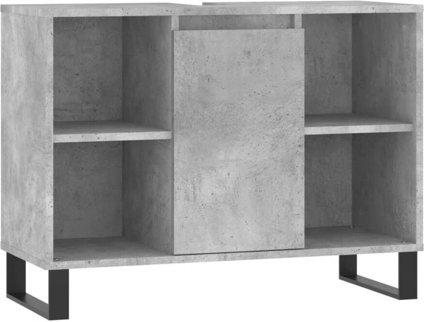 VidaXL Badkamerkast 80x33x60 cm bewerkt hout betongrijs