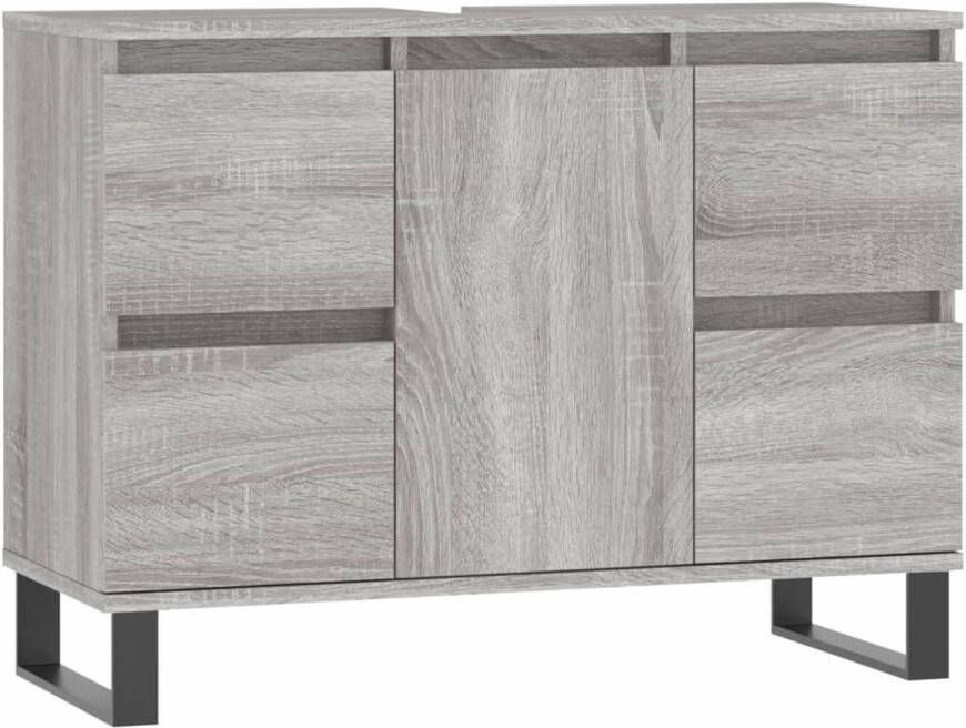 VidaXL Badkamerkast 80x33x60 cm bewerkt hout grijs sonoma eikenkleurig