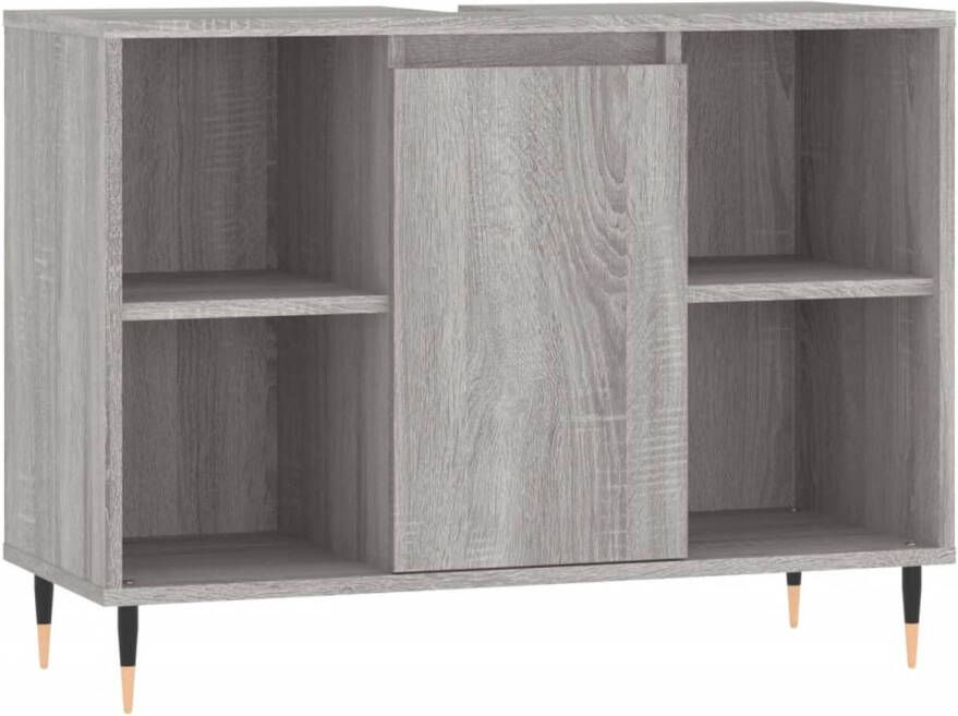 VidaXL Badkamerkast 80x33x60 cm bewerkt hout grijs sonoma eikenkleurig