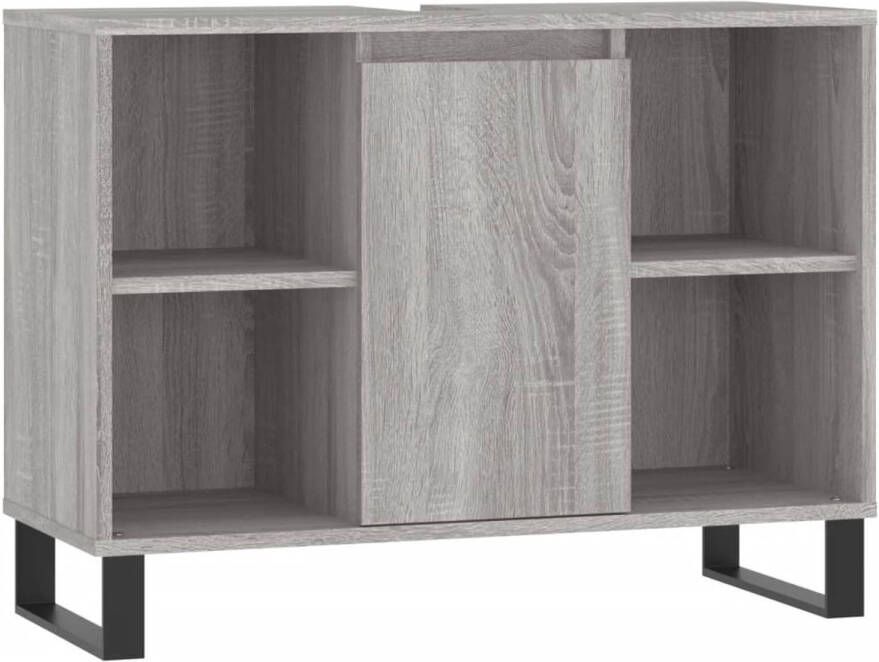 VidaXL Badkamerkast 80x33x60 cm bewerkt hout grijs sonoma eikenkleurig