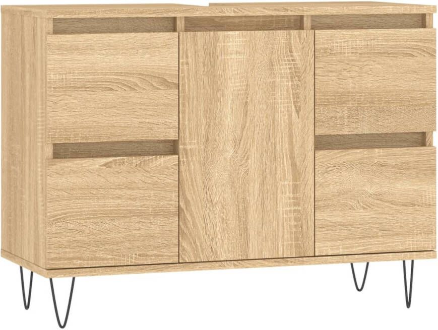 VidaXL Badkamerkast 80x33x60 cm bewerkt hout sonoma eikenkleurig