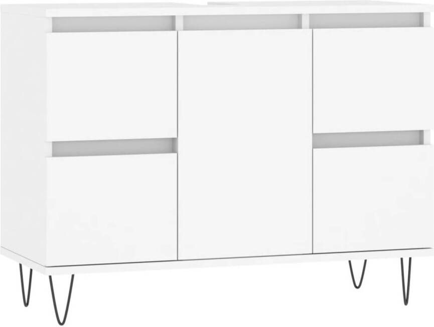 VidaXL Badkamerkast 80x33x60 cm bewerkt hout wit