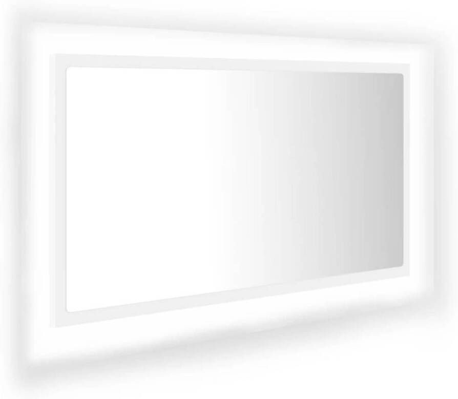 VidaXL Badkamerspiegel LED 80x8 5x37 cm acryl wit