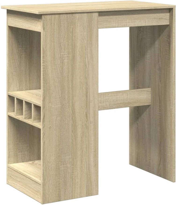 VidaXL Bartafel met rekken 90x47 5x103 5 cm bewerkt hout sonoma eiken