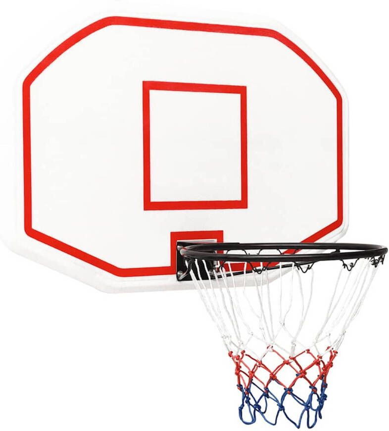 VidaXL Basketbalbord 109x71x3 cm polyetheen wit